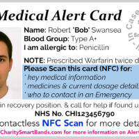 ICE Personalised Medical ID Alert Wallet Card